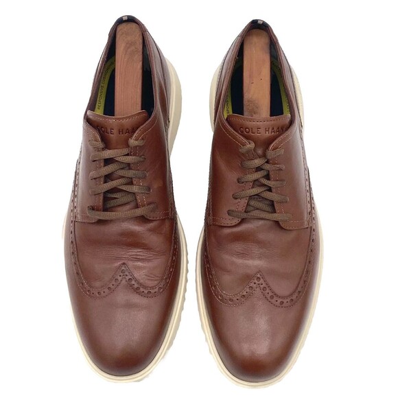 Cole Haan Men’s Brown Grand + Wingtip Oxford Dress Sneakers C36939 Size 13M - Picture 2 of 12